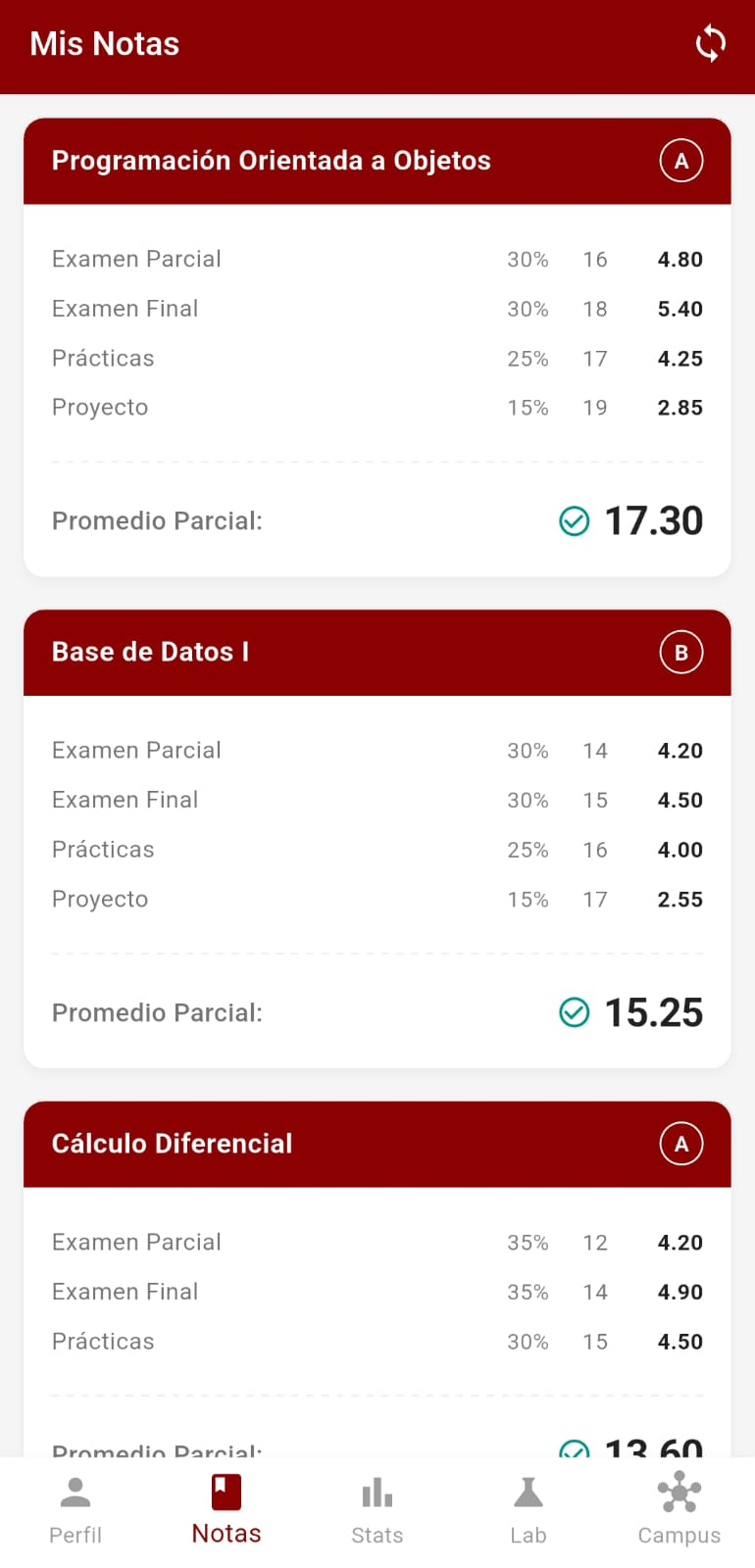 UniCali - notas academicas